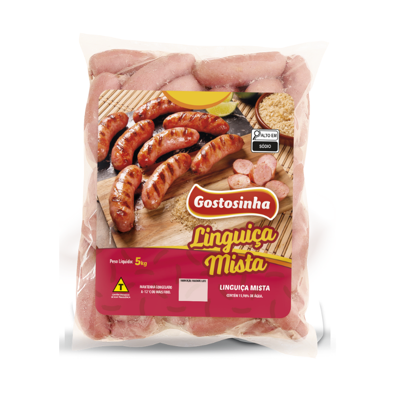 Linguiça Mista Cong 5kg - Gostosinha